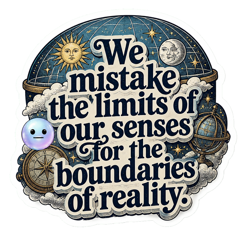 We mistake the limits of our senses for the boundaries of reality.