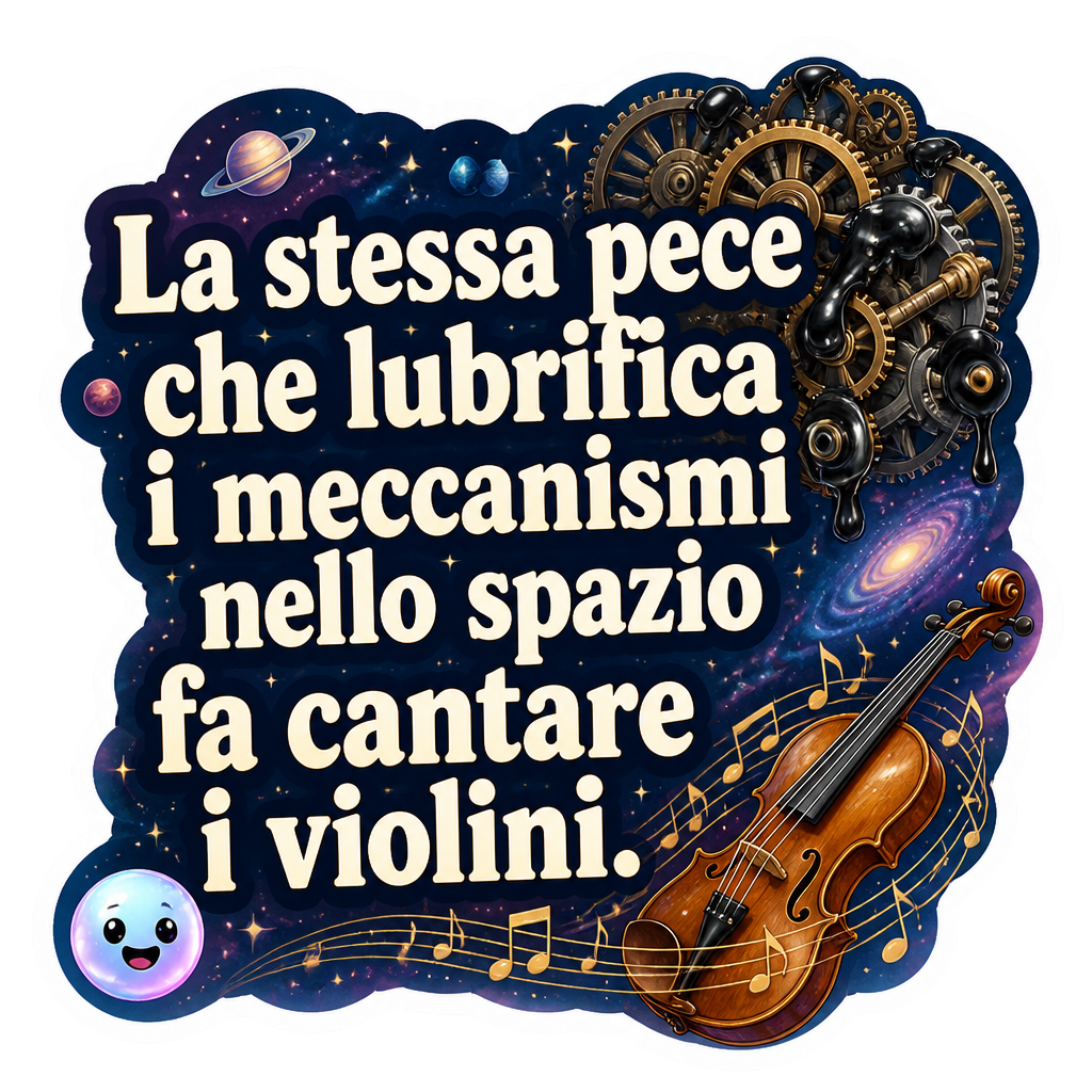 La stessa pece che lubrifica i meccanismi nello spazio fa cantare i violini.