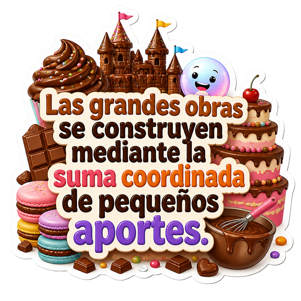 Las grandes obras se construyen mediante la suma coordinada de pequeños aportes.