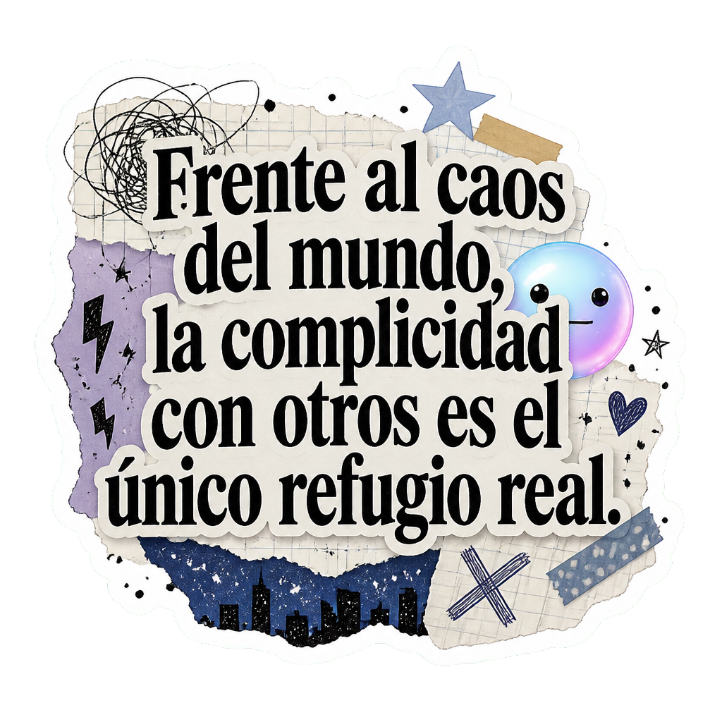Frente al caos del mundo, la complicidad con otros es el único refugio real.