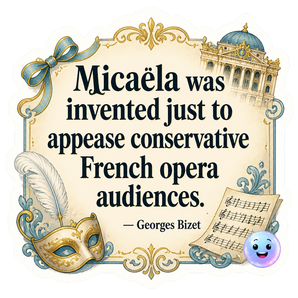Micaëla was invented just to appease conservative French opera audiences.