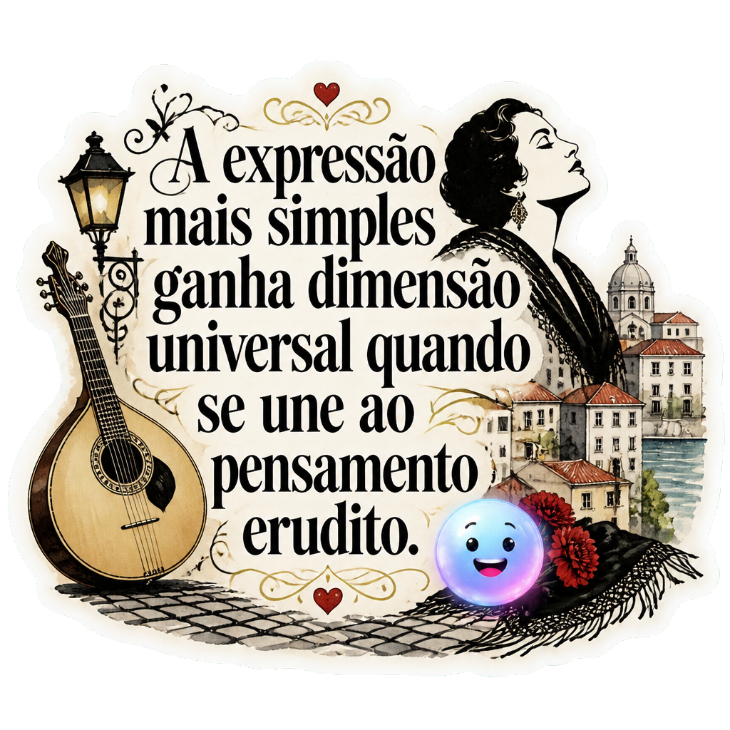A expressão mais simples ganha dimensão universal quando se une ao pensamento erudito.