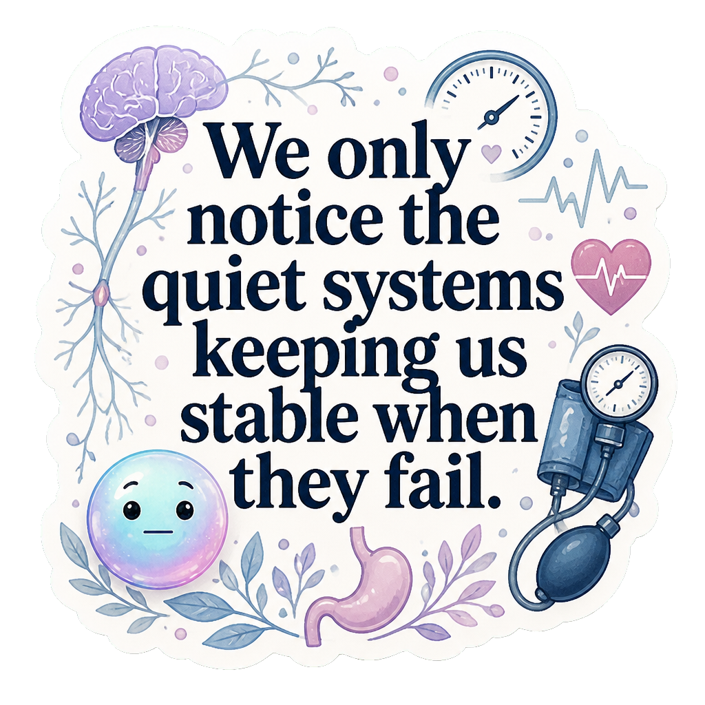 We only notice the quiet systems keeping us stable when they fail.