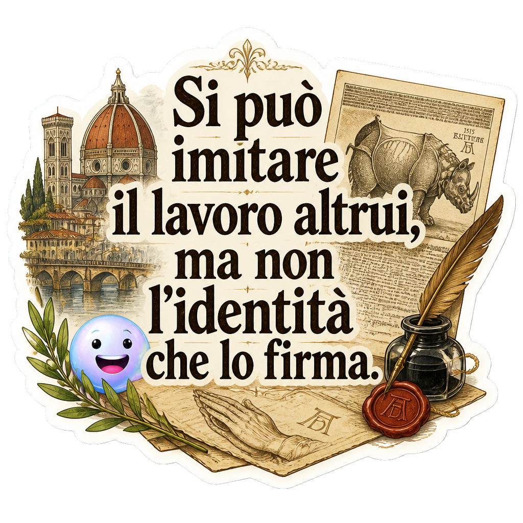 Si può imitare il lavoro altrui, ma non l'identità che lo firma.