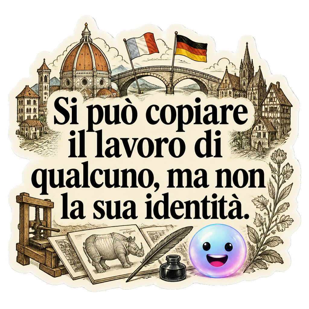 Si può copiare il lavoro di qualcuno, ma non la sua identità.