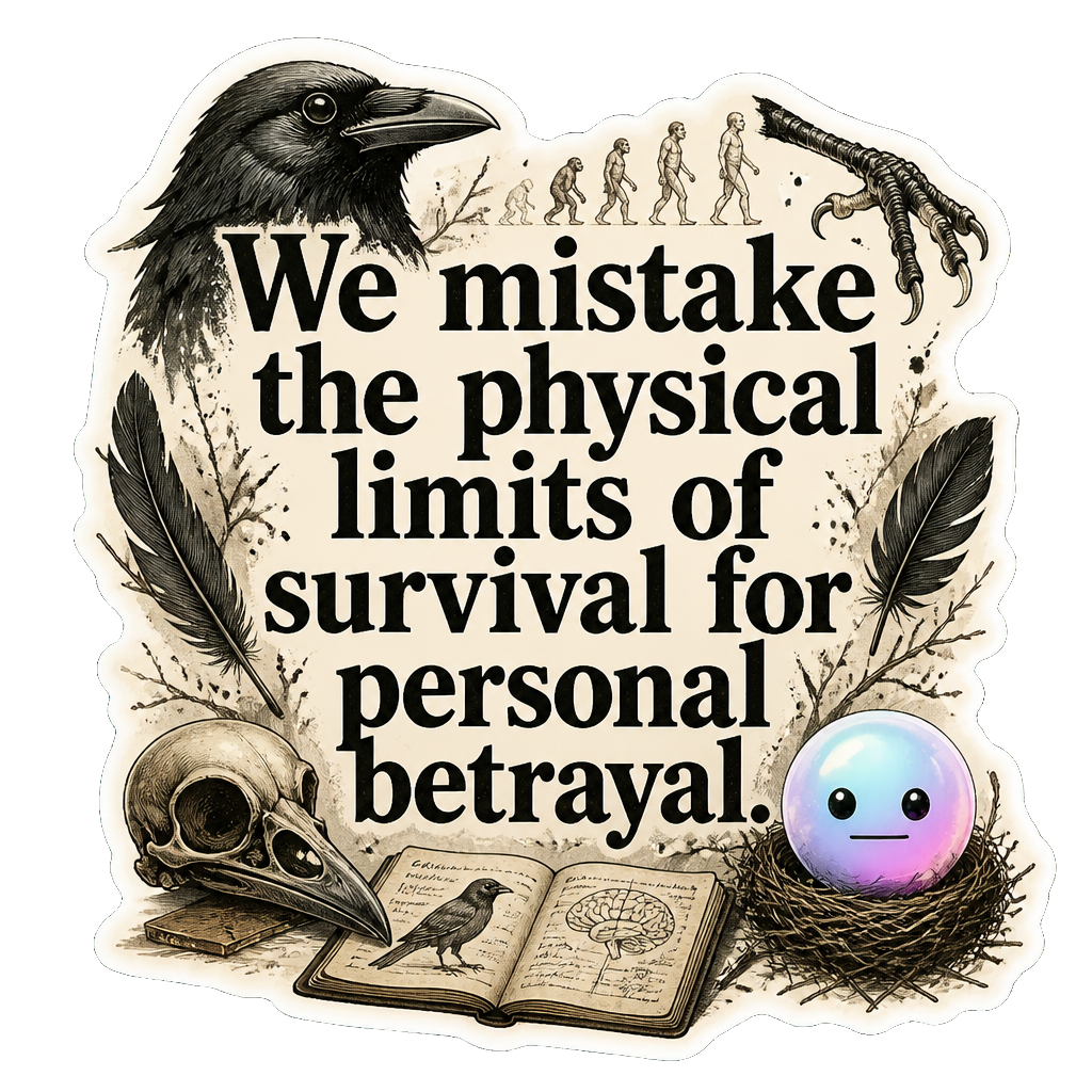 We mistake the physical limits of survival for personal betrayal.