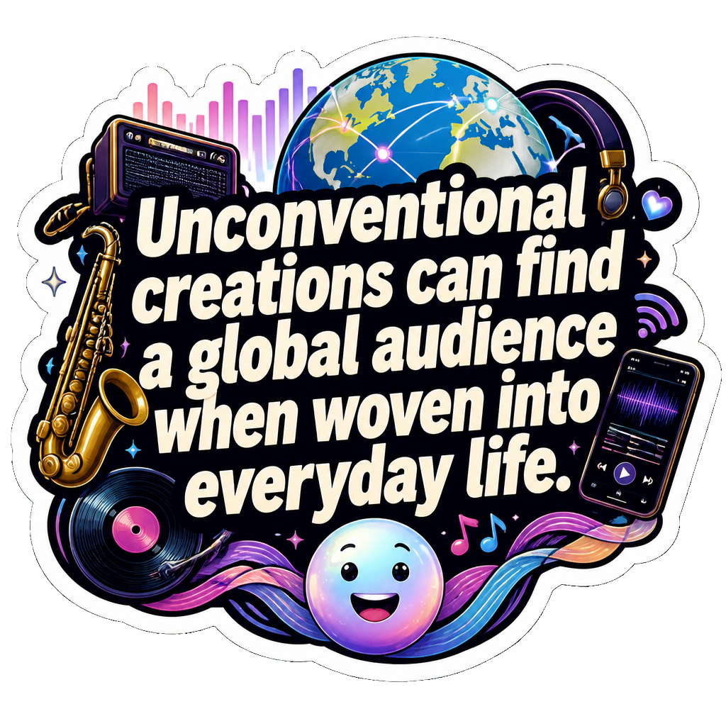 Unconventional creations can find a global audience when woven into everyday life.