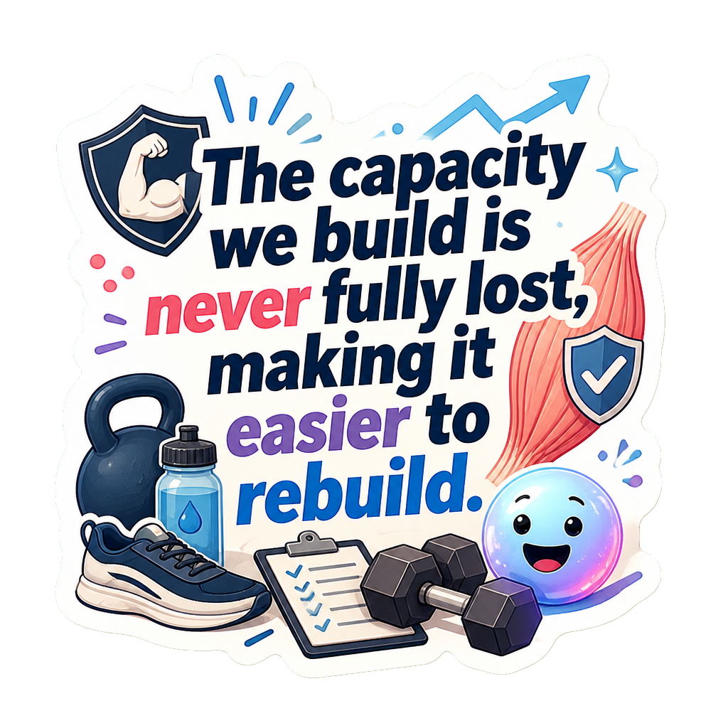 The capacity we build is never fully lost, making it easier to rebuild.