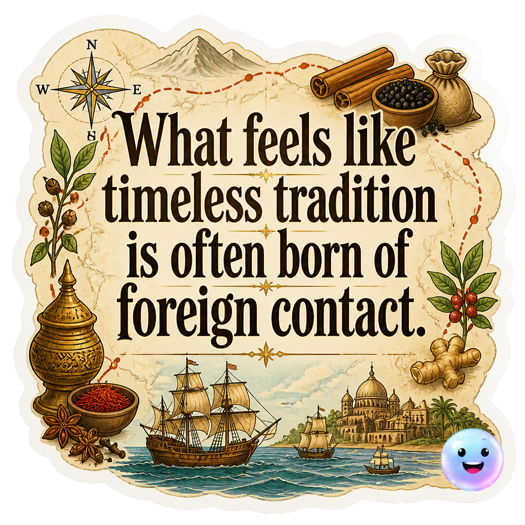 What feels like timeless tradition is often born of foreign contact.