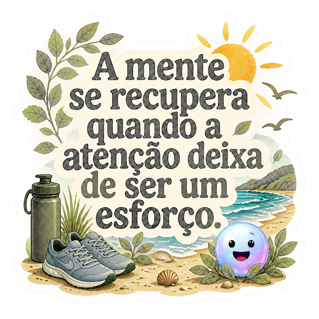 A mente se recupera quando a atenção deixa de ser um esforço.