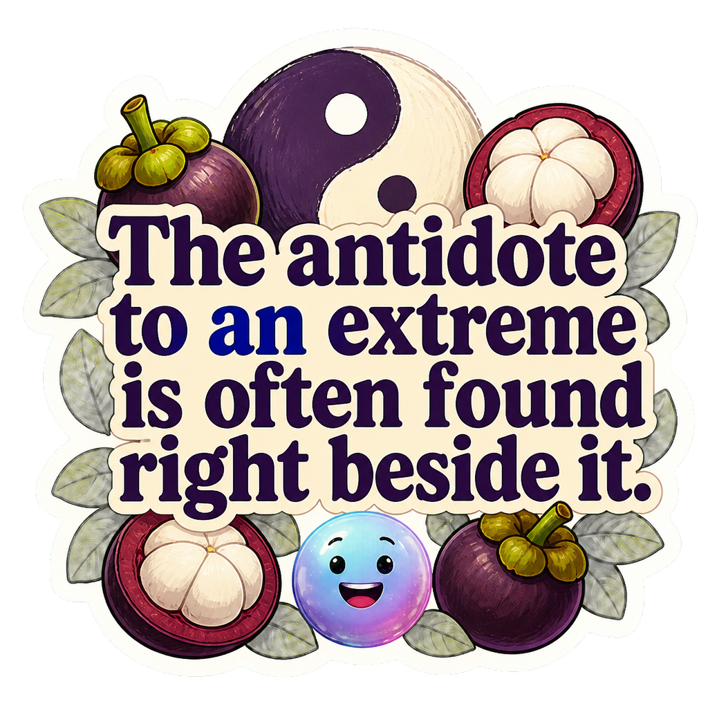 The antidote to an extreme is often found right beside it.
