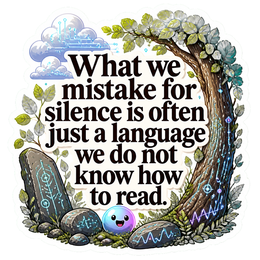What we mistake for silence is often just a language we do not know how to read.