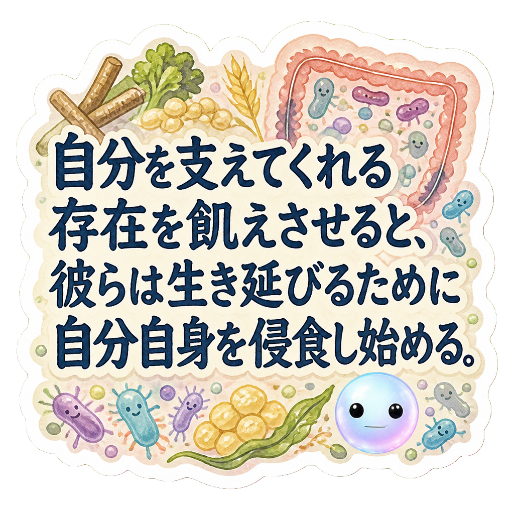 自分を支えてくれる存在を飢えさせると、彼らは生き延びるために自分自身を侵食し始める。