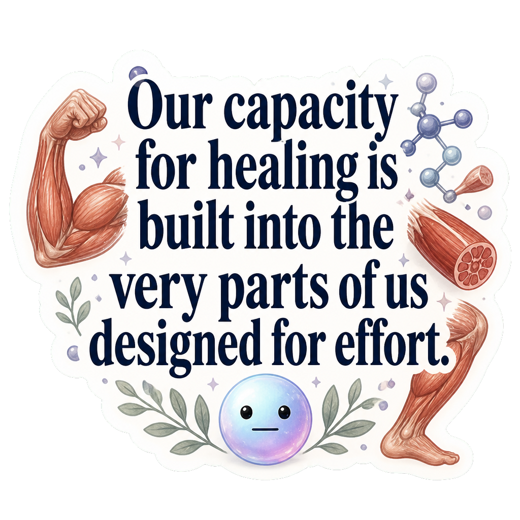Our capacity for healing is built into the very parts of us designed for effort.