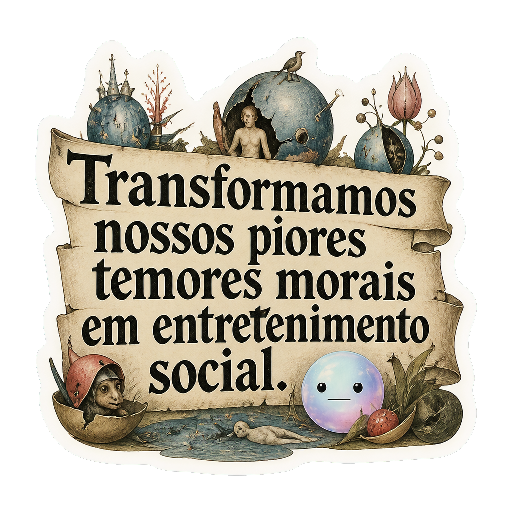 Transformamos nossos piores temores morais em entretenimento social.