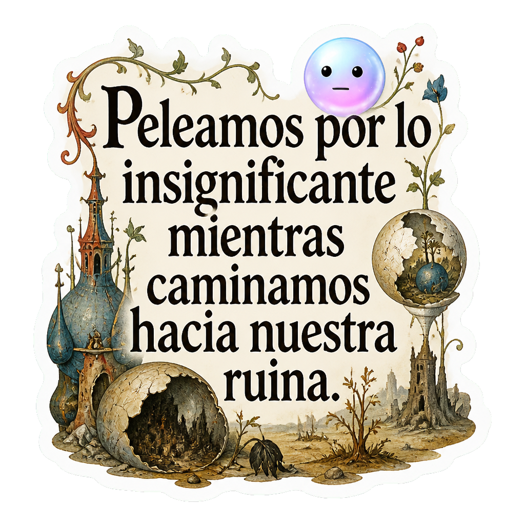 Peleamos por lo insignificante mientras caminamos hacia nuestra ruina.