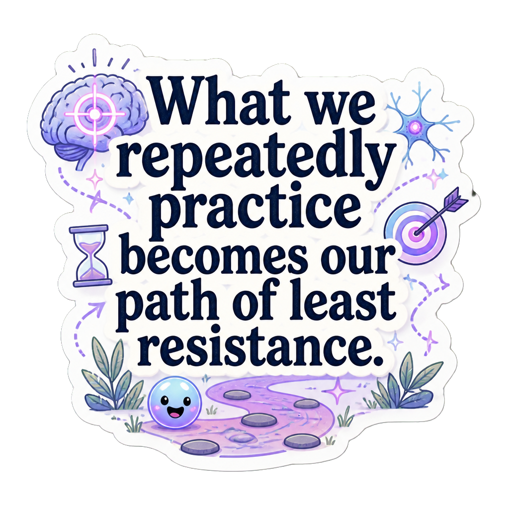 What we repeatedly practice becomes our path of least resistance.