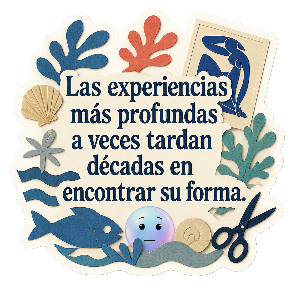Las experiencias más profundas a veces tardan décadas en encontrar su forma.