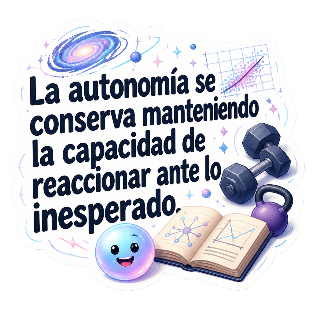 La autonomía se conserva manteniendo la capacidad de reaccionar ante lo inesperado.