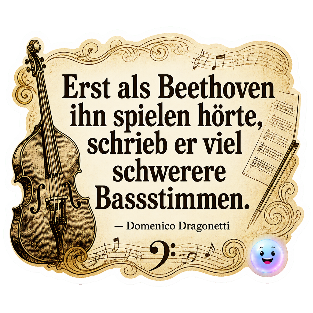 Erst als Beethoven ihn spielen hörte, schrieb er viel schwerere Bassstimmen.