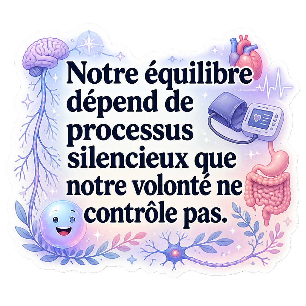 Notre équilibre dépend de processus silencieux que notre volonté ne contrôle pas.