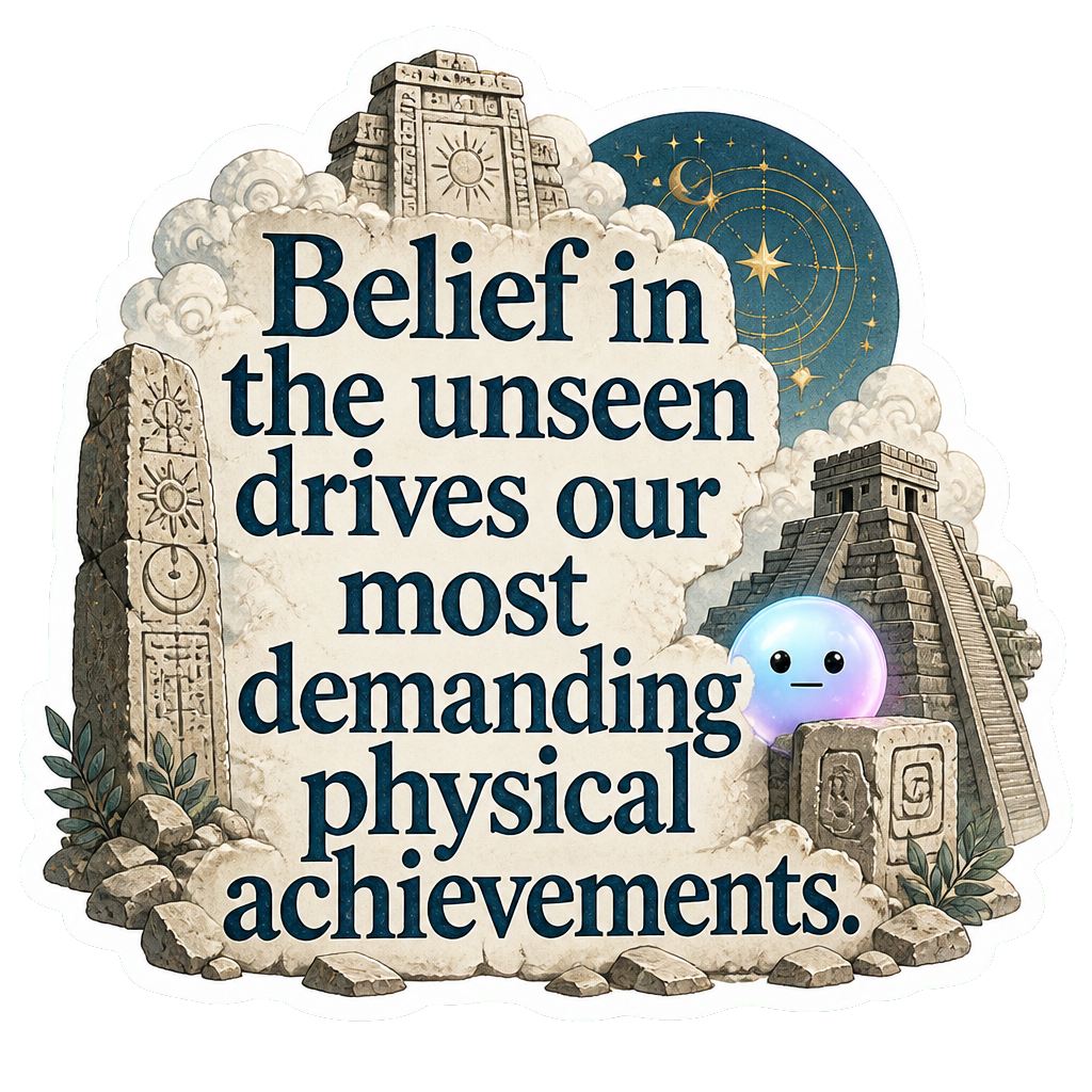Belief in the unseen drives our most demanding physical achievements.