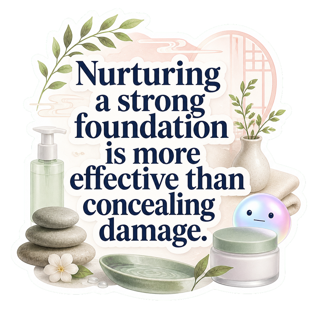 Nurturing a strong foundation is more effective than concealing damage.