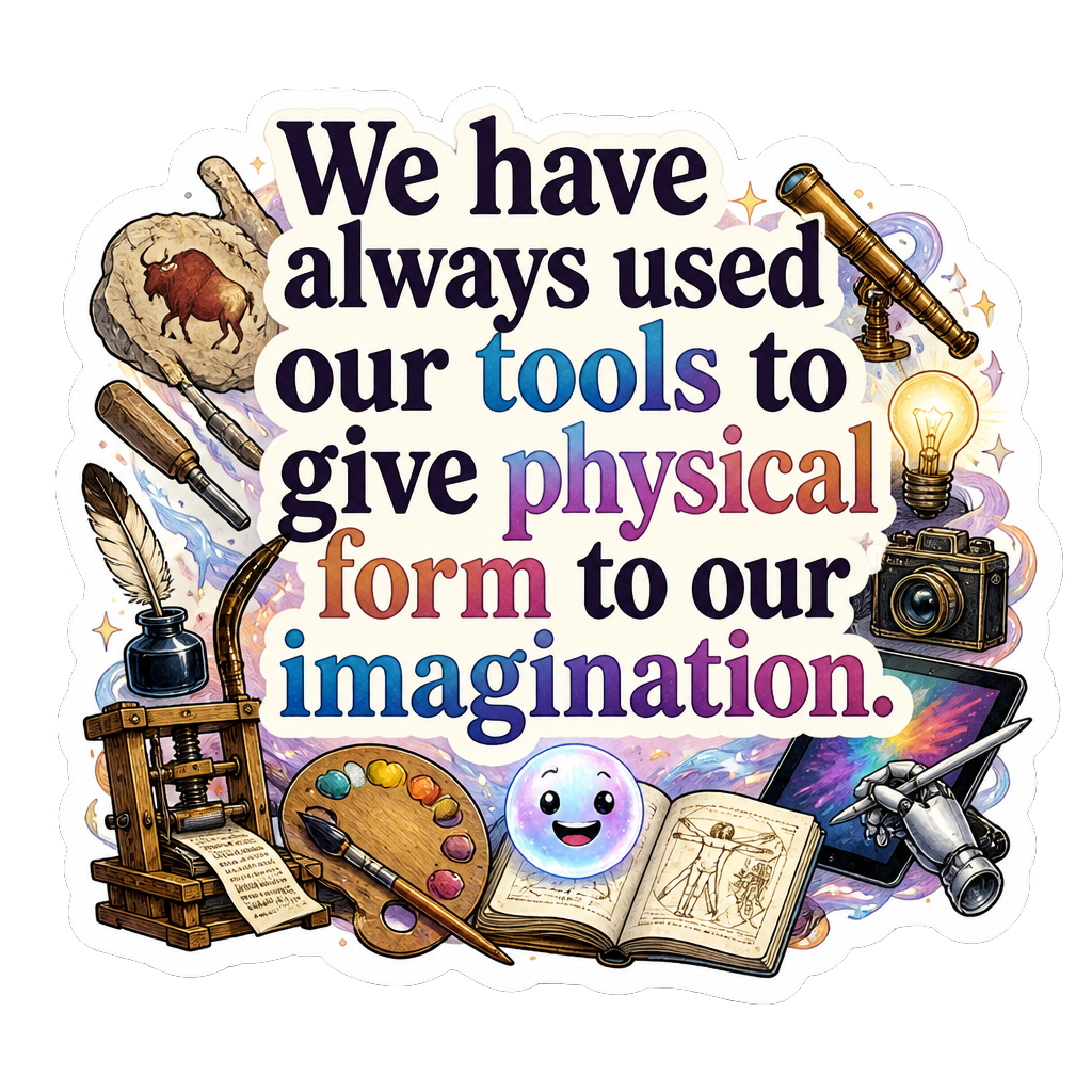 We have always used our tools to give physical form to our imagination.