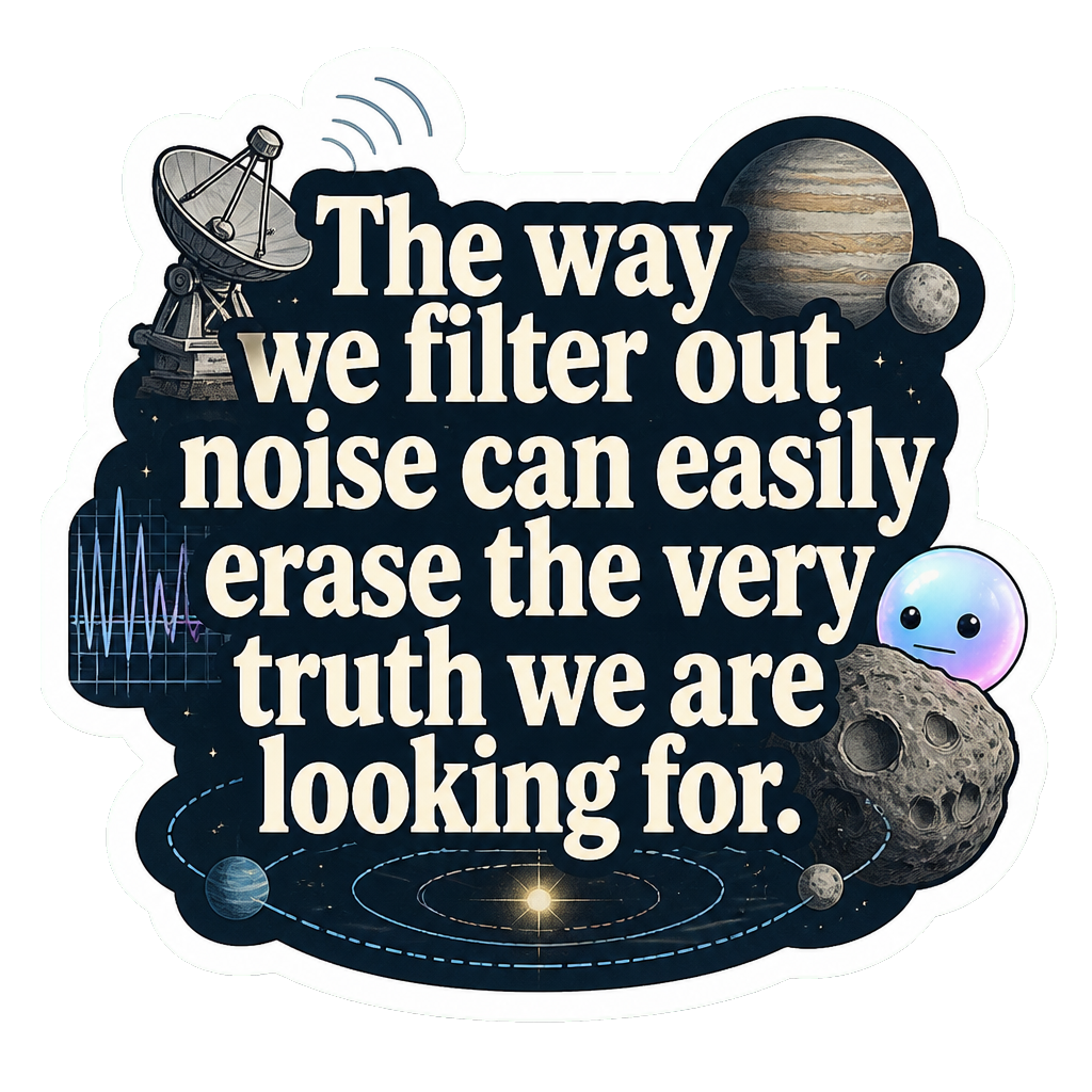 The way we filter out noise can easily erase the very truth we are looking for.