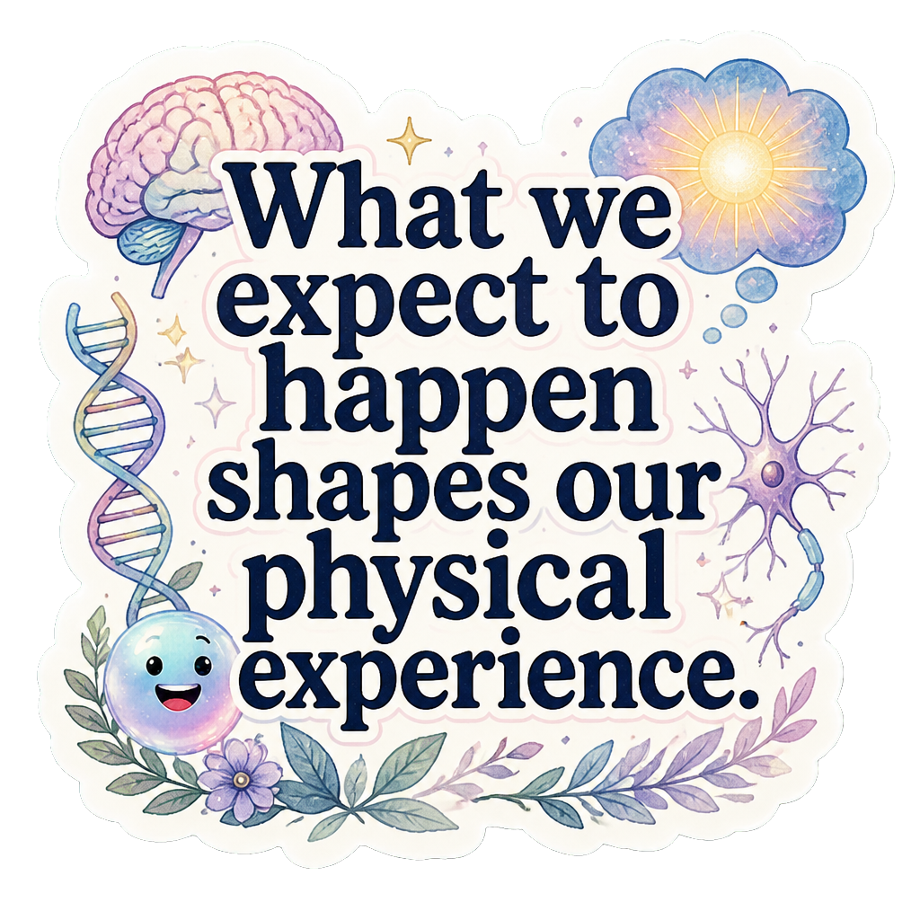What we expect to happen shapes our physical experience.