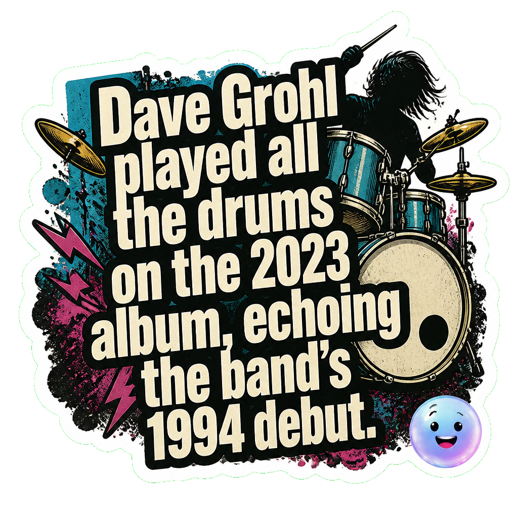 Dave Grohl played all the drums on the 2023 album, echoing the band's 1994 debut.