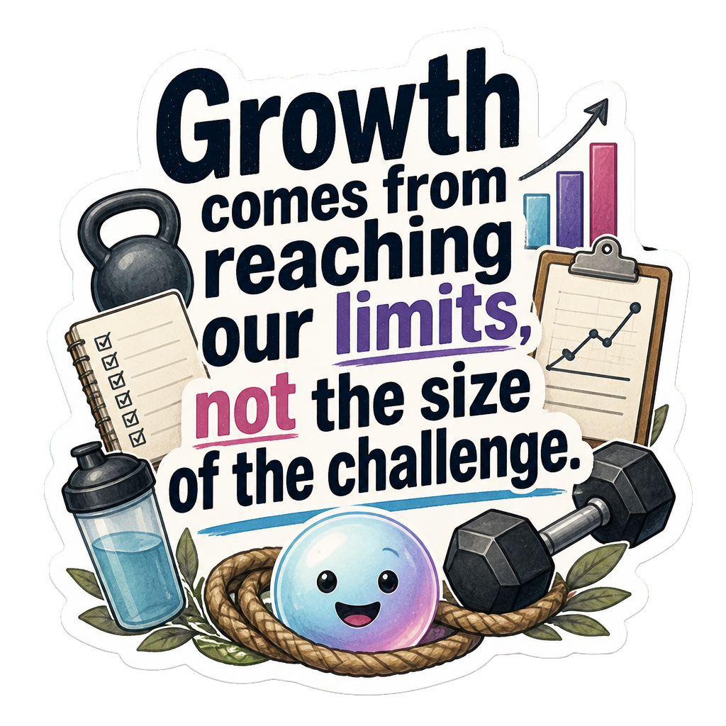 Growth comes from reaching our limits, not the size of the challenge.