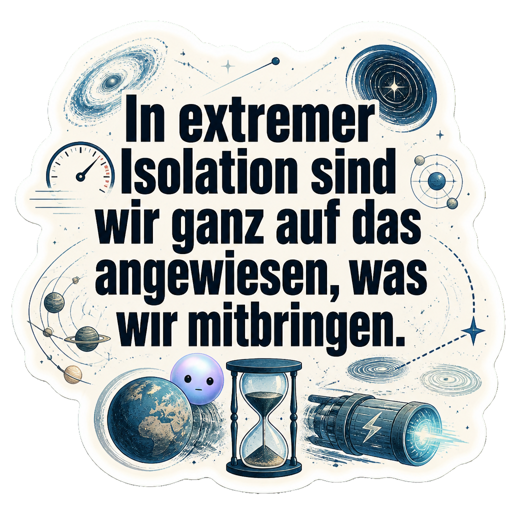 In extremer Isolation sind wir ganz auf das angewiesen, was wir mitbringen.