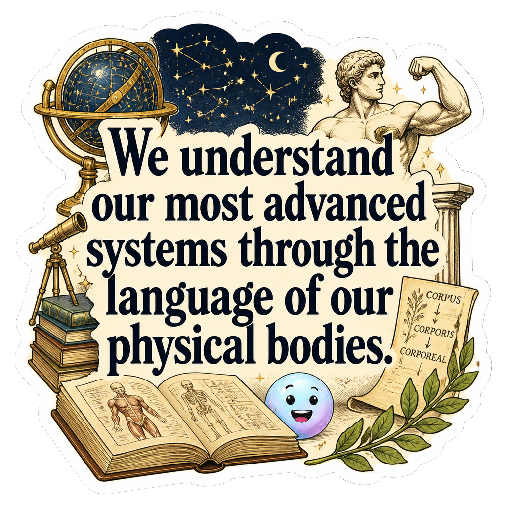We understand our most advanced systems through the language of our physical bodies.