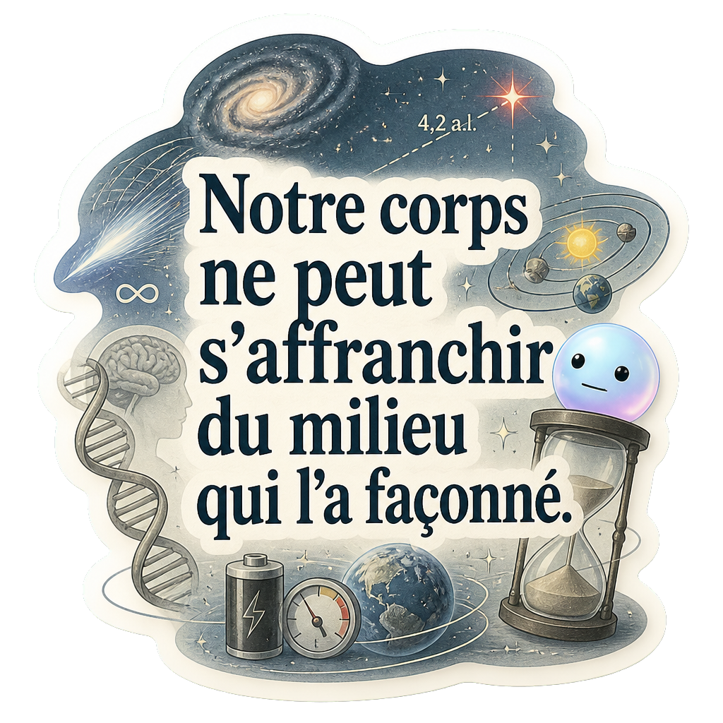 Notre corps ne peut s'affranchir du milieu qui l'a façonné.