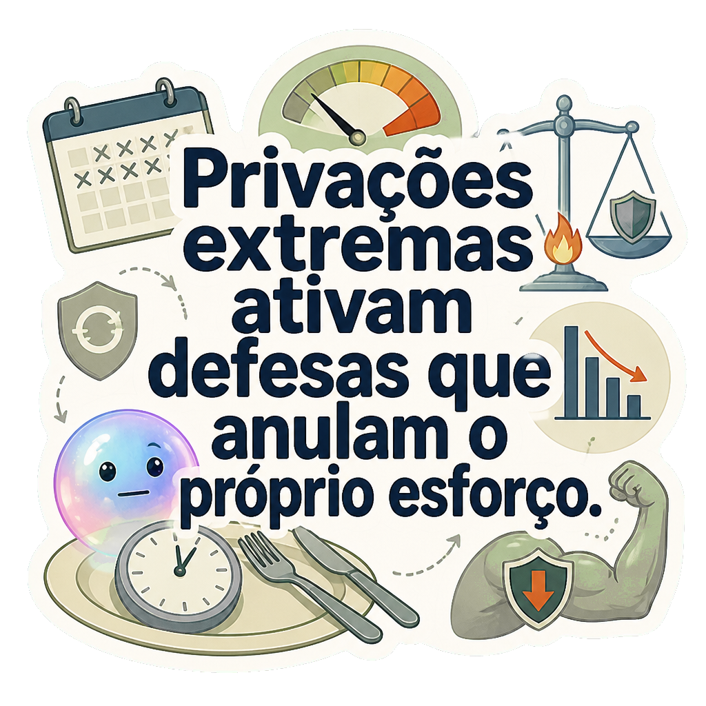 Privações extremas ativam defesas que anulam o próprio esforço.