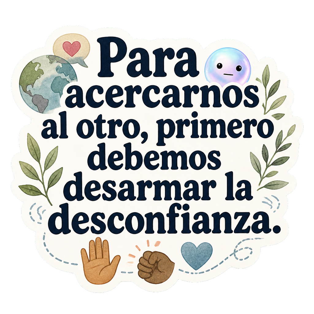 Para acercarnos al otro, primero debemos desarmar la desconfianza.