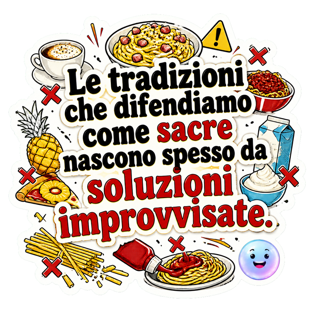 Le tradizioni che difendiamo come sacre nascono spesso da soluzioni improvvisate.