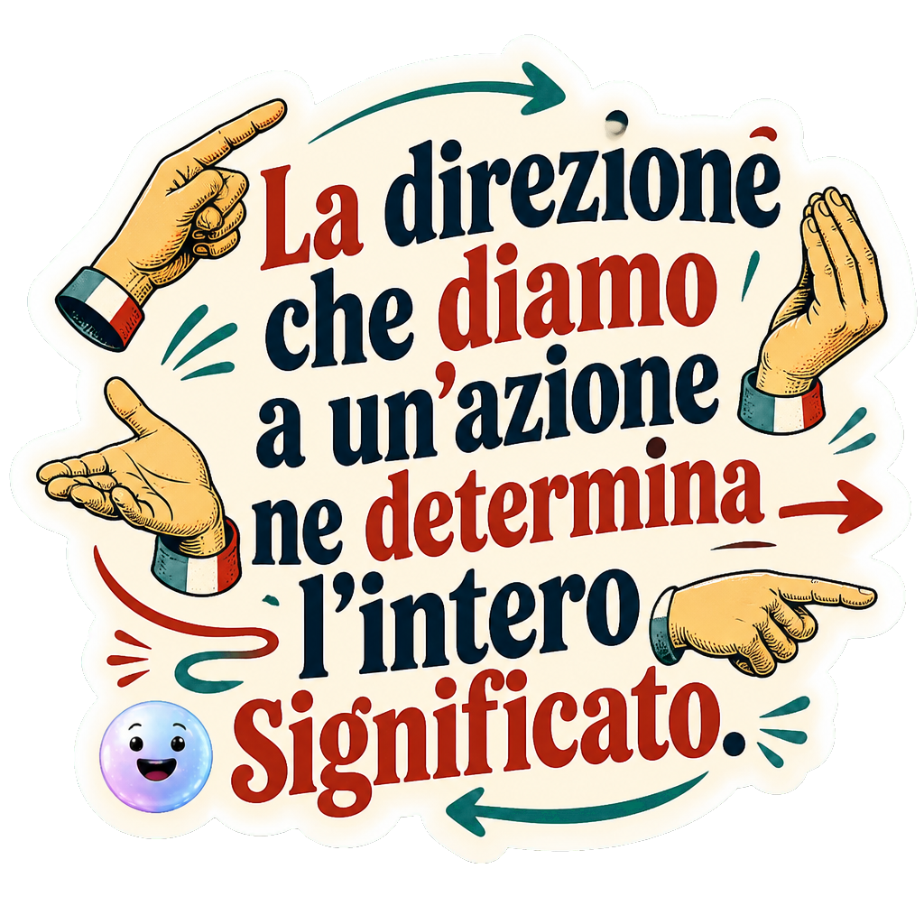 La direzione che diamo a un'azione ne determina l'intero significato.