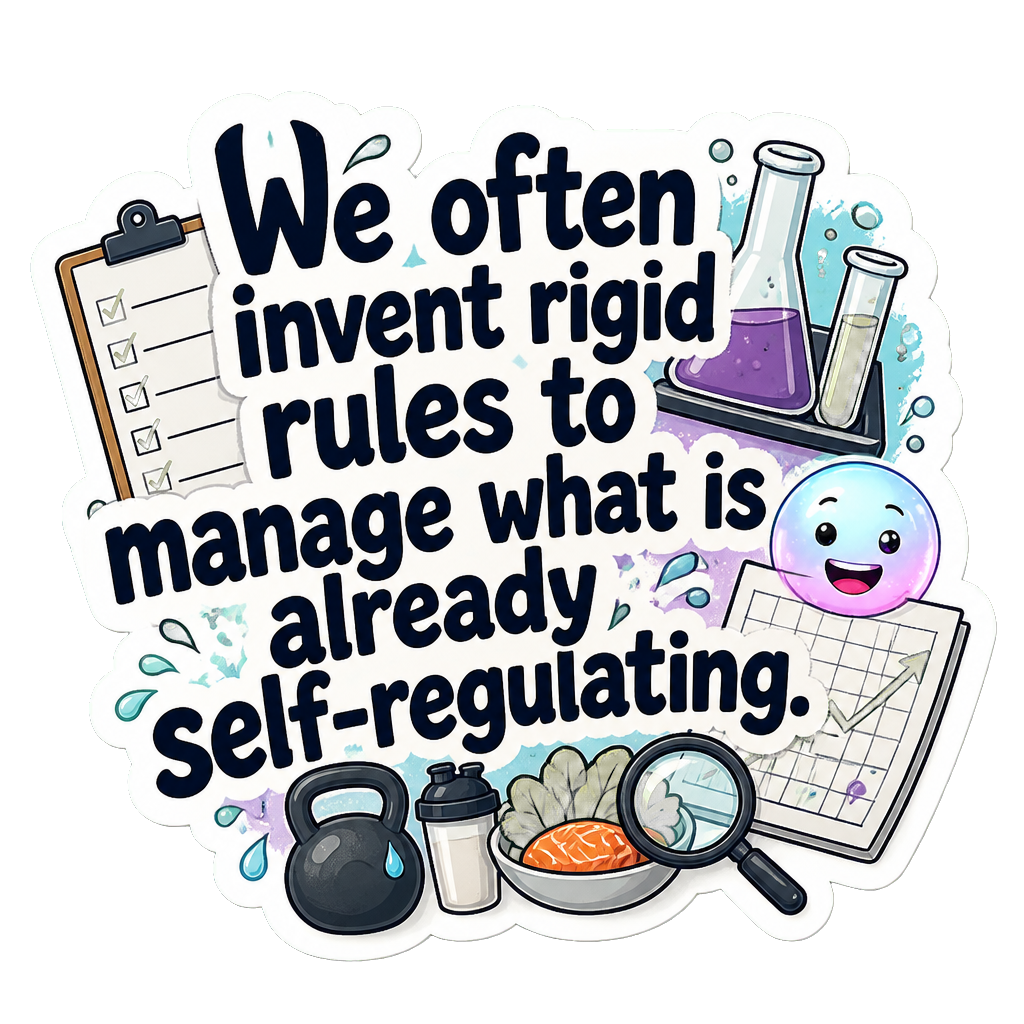 We often invent rigid rules to manage what is already self-regulating.