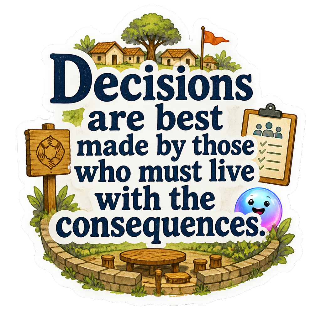 Decisions are best made by those who must live with the consequences.
