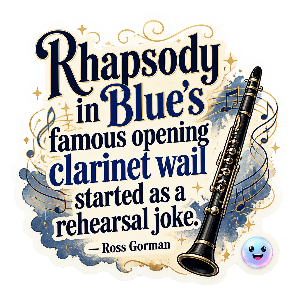 Rhapsody in Blue's famous opening clarinet wail started as a rehearsal joke.