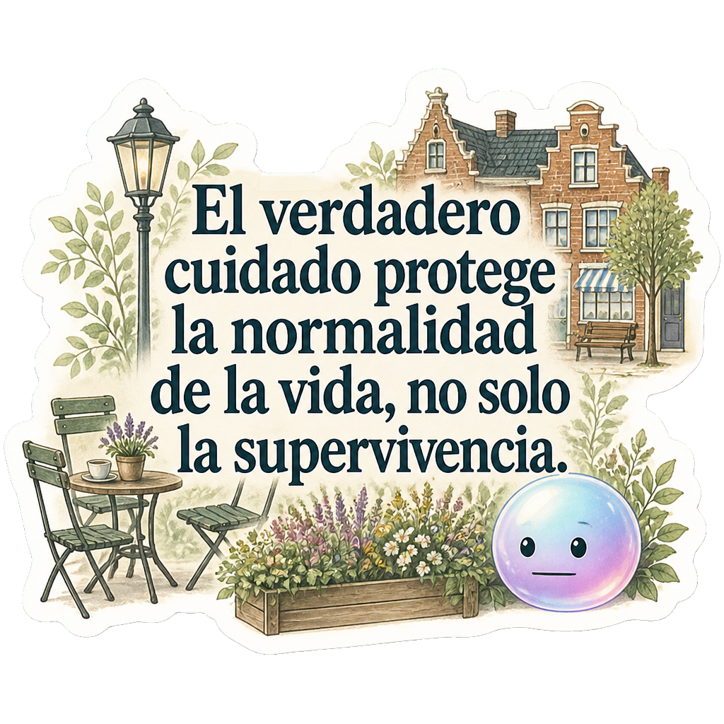 El verdadero cuidado protege la normalidad de la vida, no solo la supervivencia.