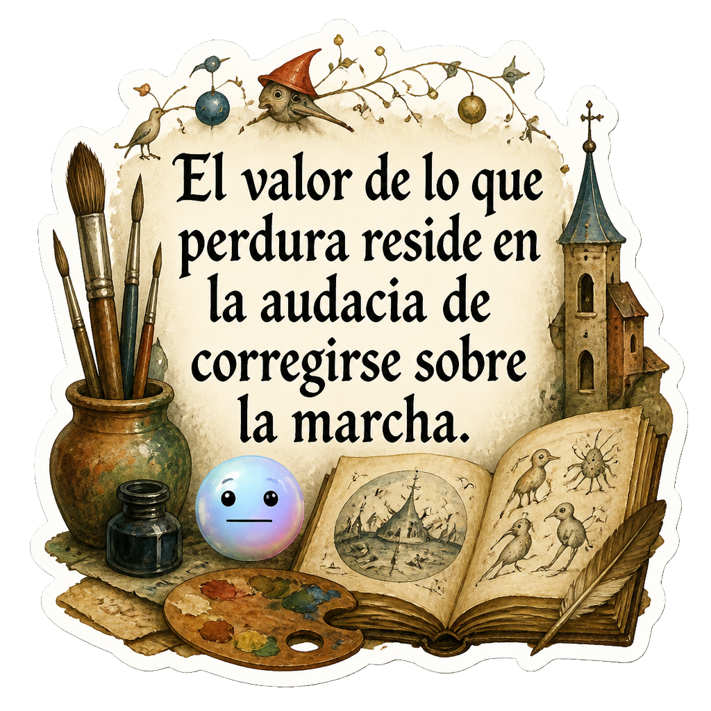 El valor de lo que perdura reside en la audacia de corregirse sobre la marcha.