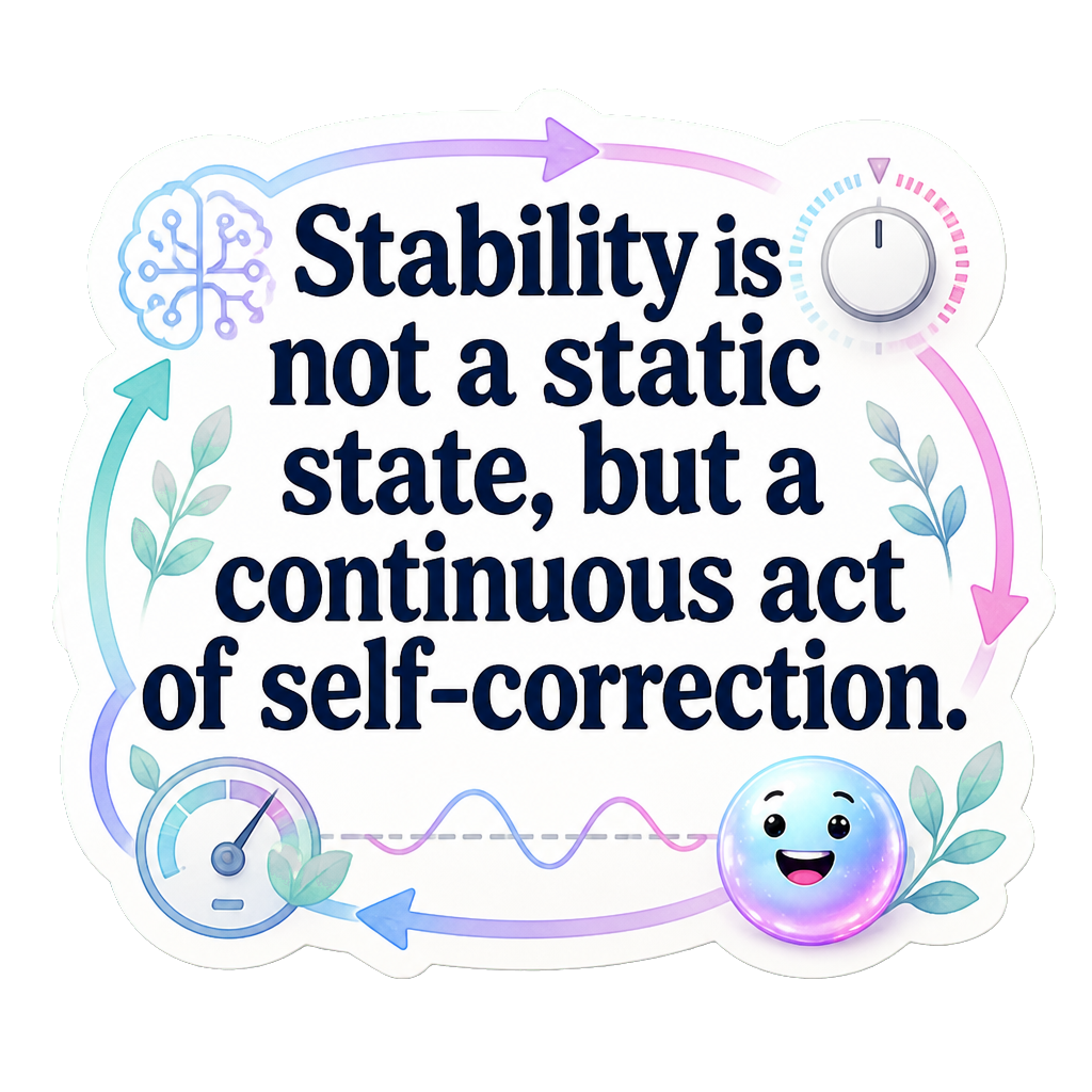 Stability is not a static state, but a continuous act of self-correction.