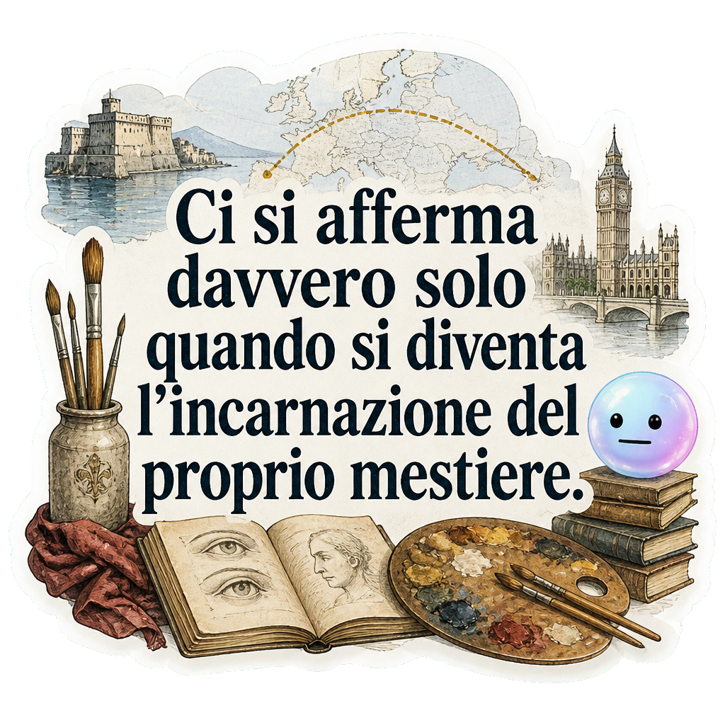 Ci si afferma davvero solo quando si diventa l'incarnazione del proprio mestiere.