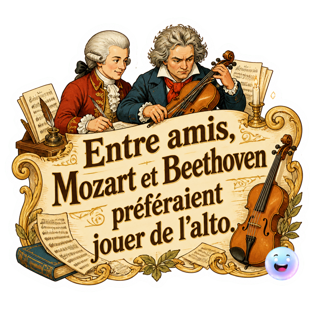 Entre amis, Mozart et Beethoven préféraient jouer de l'alto.