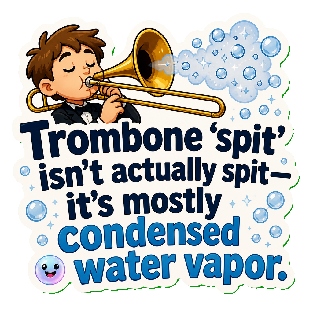 Trombone 'spit' isn't actually spit—it's mostly condensed water vapor.