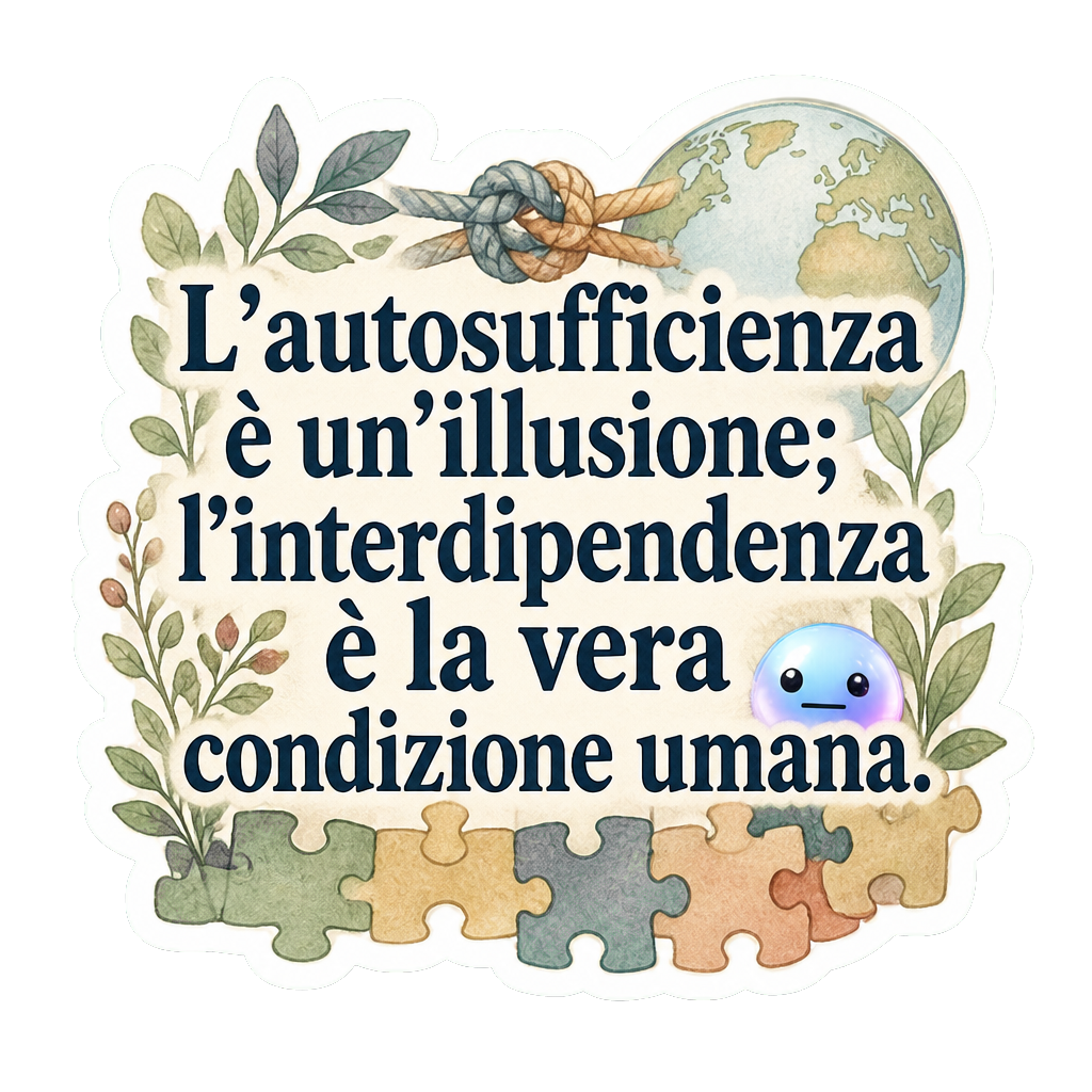 L'autosufficienza è un'illusione; l'interdipendenza è la vera condizione umana.