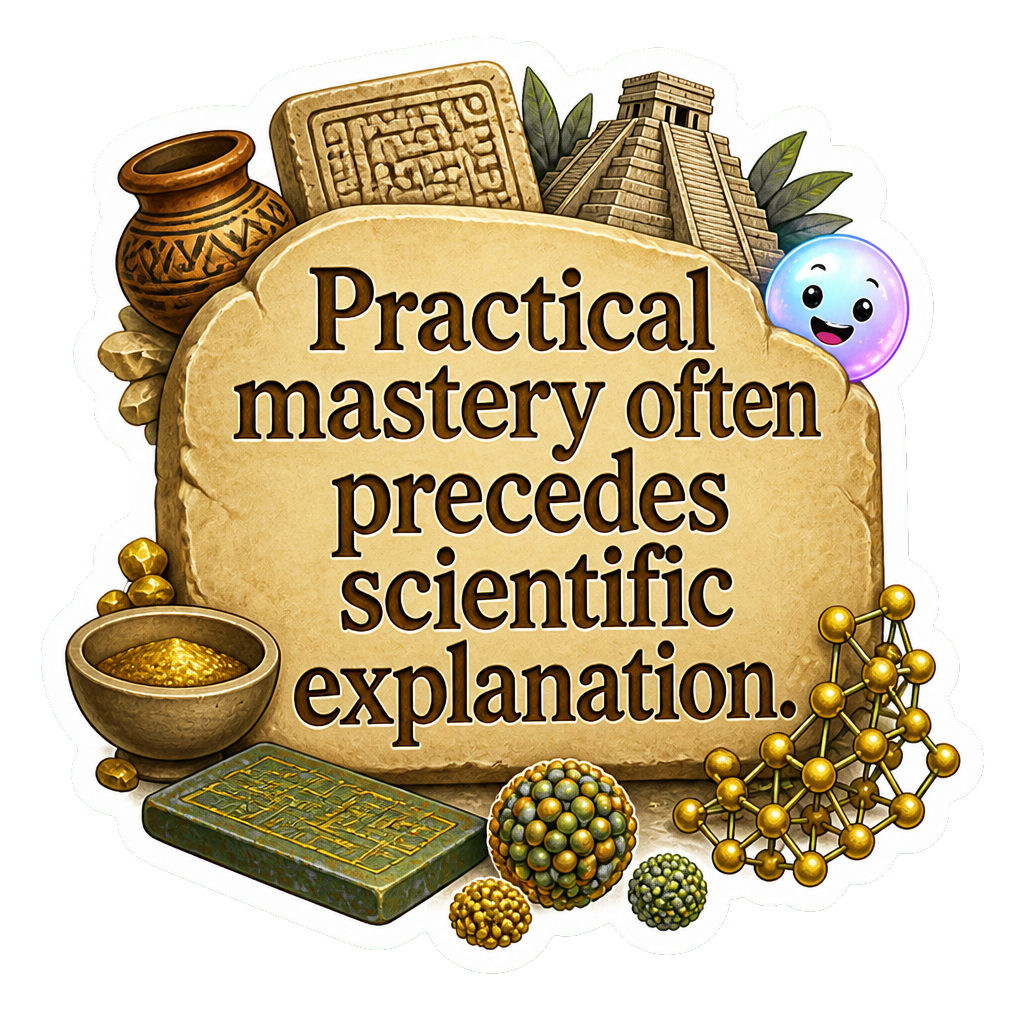 Practical mastery often precedes scientific explanation.